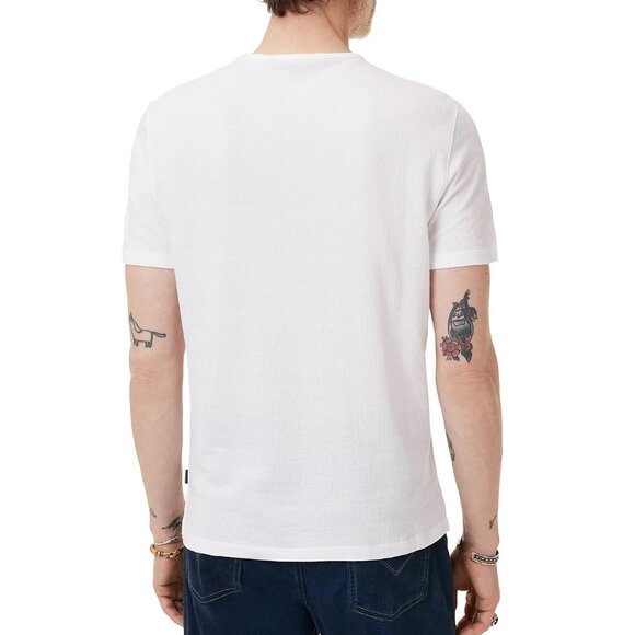 John Varvatos Men's Short Sleeve Stanley Solid Crew Pima Cotton T-Shirt White - Picture 2 of 6